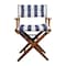 Whitecap Newport Director's Chair with Navy/White Striped Cushion Seat 61040 - alternate 3